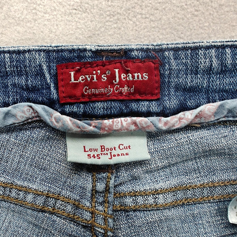 Levi's 545 Jeans Womens 10 Low Bootcut Medium Wash Denim Country Western Casual - Picture 5 of 15